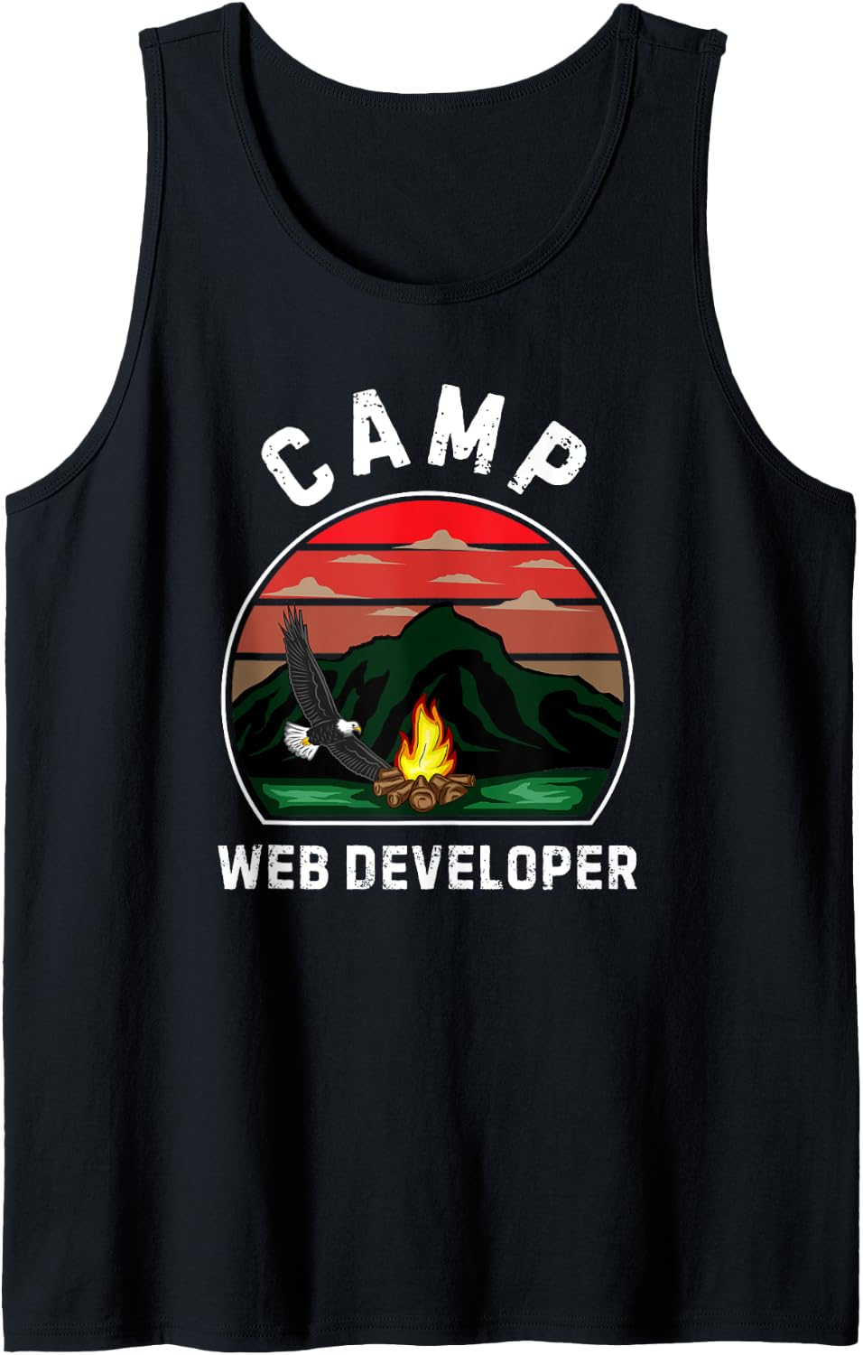Camiseta Dev Web Retro Verano - Campamento Personal