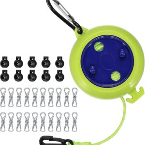 Cuerda extensible para tender 10m con pinzas y hebillas
