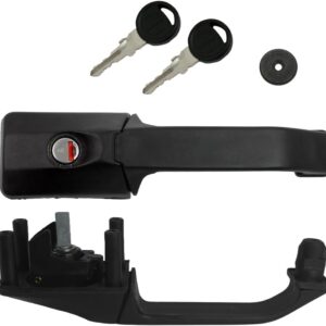 Cerradura exterior negra POS para caravana