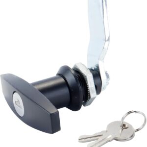 Cerradura de toldo trasero con manija T en zinc negro para remolques