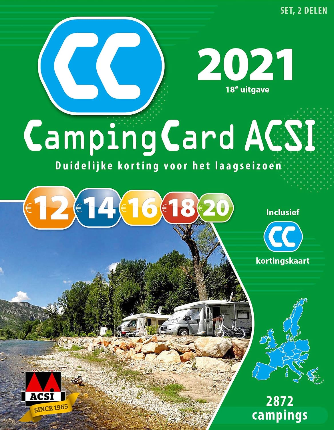 CampingCard ACSI 2021: 2 volúmenes (Guía de campings)
