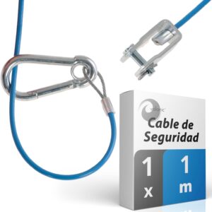 Cable seguridad remolque Valonic 1m azul 250 kg