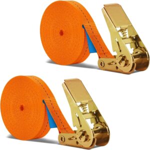 Correas de trinquete 1000 kg para carga, BetterJonny naranja (2 uds.)