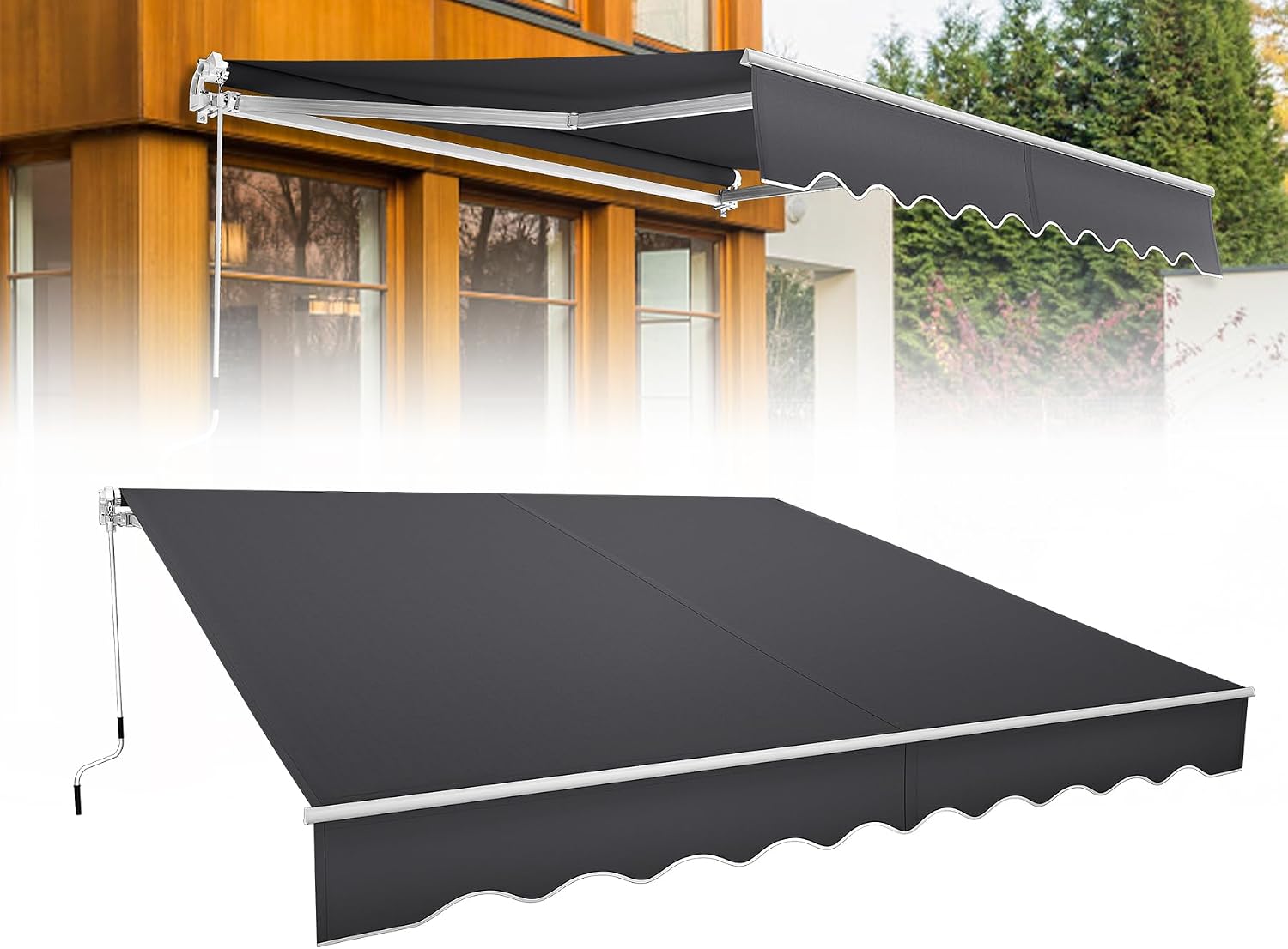 Toldo de balcón Froadp 360x300 cm con manivela