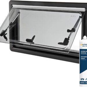Carbest Ventana expositora 70x40 cm con mosquitera y estor opaco