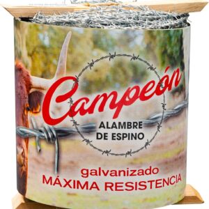 CAMPEÓN Alambre de Espino Súperfuerte Galvanizado 200m