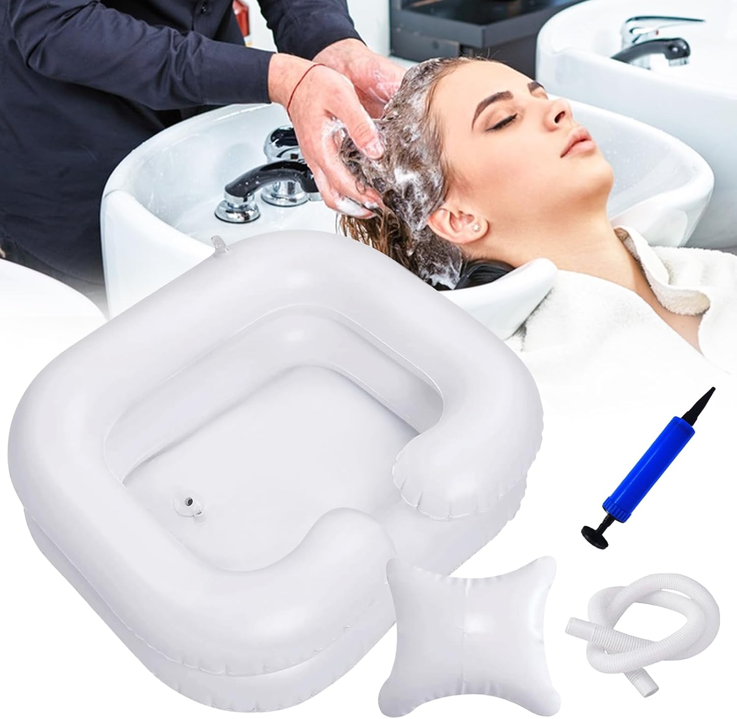 Lavabo portátil hinchable TOSUTO para lavar cabello