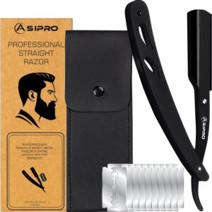 Navaja barbero profesional ASIPRO con 30 cuchillas incluidas