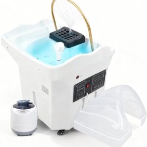 Lavacabezas profesional 60L con hidroterapia y vapor
