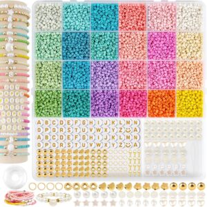Kit abalorios 12.280 piezas 24 colores macarón para pulseras