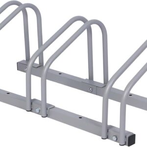 WilTec Soporte para 3 bicicletas exterior acero galvanizado