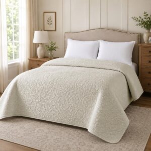 MANEMI Colcha Verano 135/150 cm - Diseño de rombos - 100% poliéster