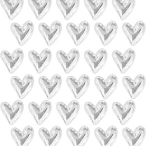 30 Imanes Nevera Corazón Plata, Potentes y Decorativos