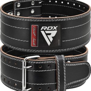 RDX Cinturón Powerlifting 6mm Cuero Aprobado USPA