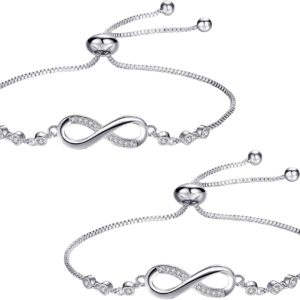 2 Pulseras Infinito Plata Mujer - XHCTNB