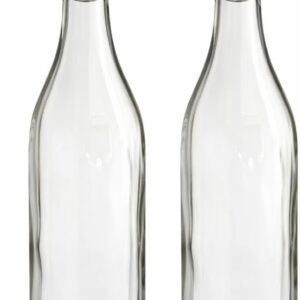 Botellas de vidrio 1L con cierre hermético pack 2 unidades