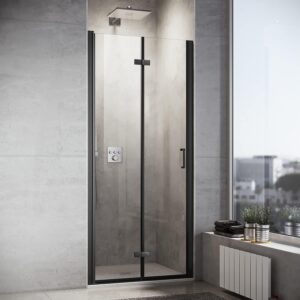 Sonni Mampara Ducha Negra Plegable 90x195 cm ESG 6mm