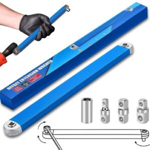 Juego de llave de impacto con extensiones y adaptadores