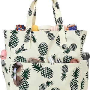 Bolsa playa XXL impermeable con cremallera y bolsillos