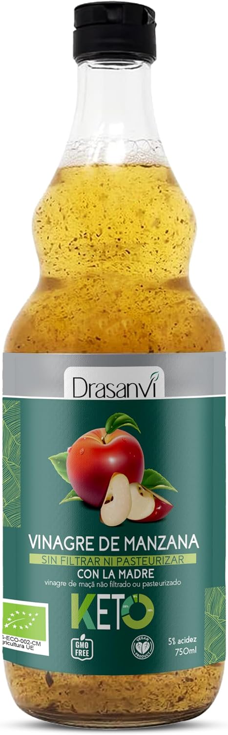 Drasanvi Vinagre de Manzana Madre Bio 75cl | Keto | Vegano