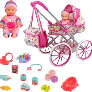 Carrito bebé muñeca 20 piezas GalPat Baby - Pack completo