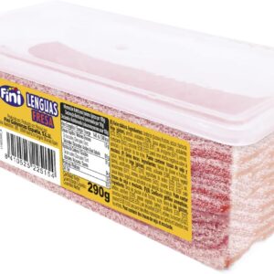Fini Lenguas Fresa Pica: Regaliz ácido en tarro 290g