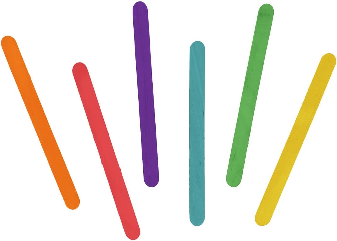 Palos de polo madera INNSPIRO 150u x6 colores | Manualidades DIY
