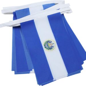 Guirnalda de banderas de El Salvador 6m (20 uds.) - AZ FLAG