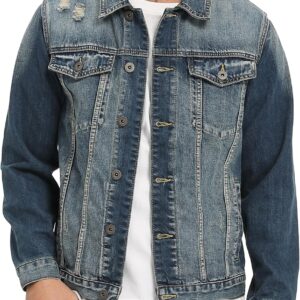 Chaqueta vaquera denim hombre vintage estilo moto
