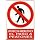 FERRETELIX® Cartel Prohibido el Paso a Peatones PVC 40x30 cm