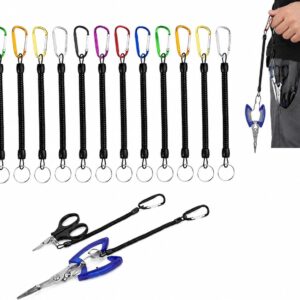 Llavero extensible anti-pérdida con mosquetón - Pack 12 uds.