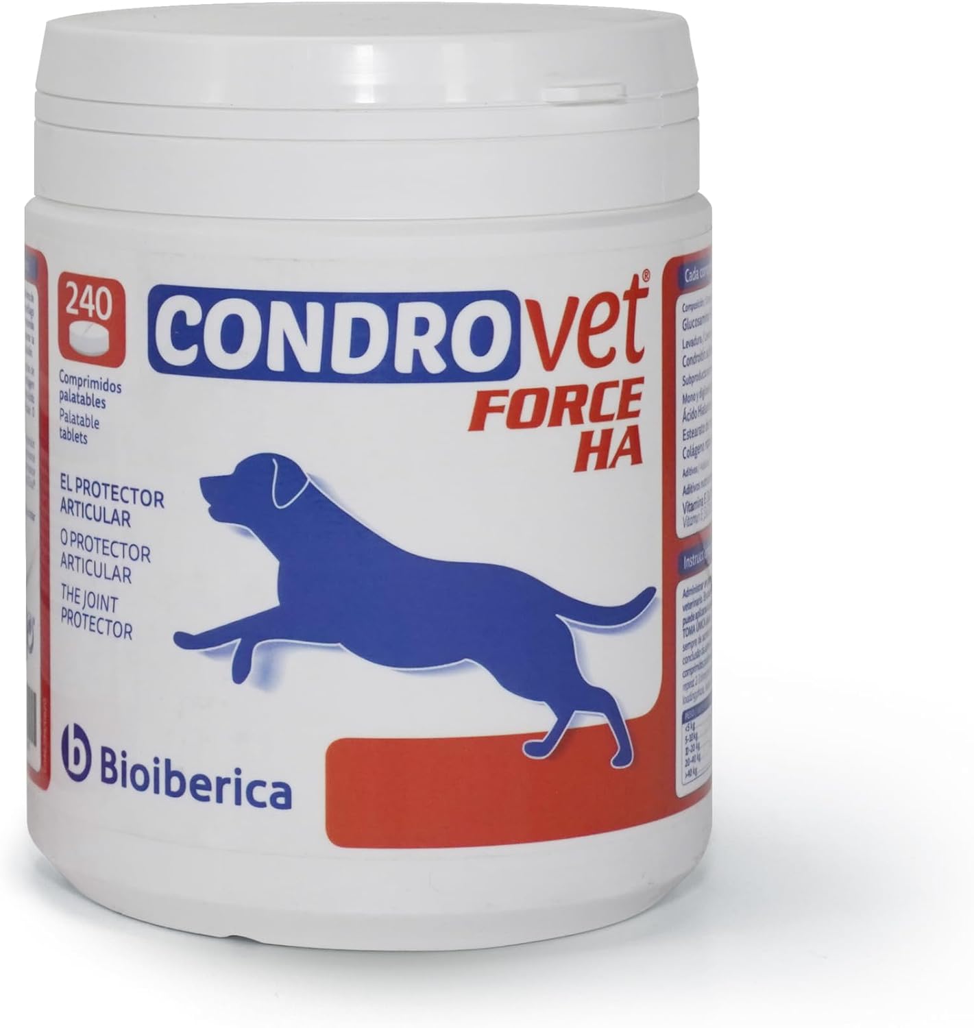 Bioiberica Condrovet Force Ha - Protector articular 240 comprimidos