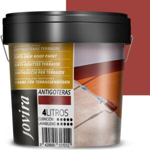 Pintura impermeable JOVIRA para terrazas (4L, rojo)