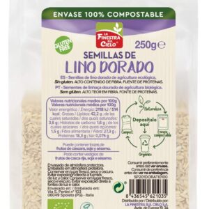 Semillas de lino dorado bio 250 g - Envase compostable