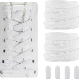 Cordones elásticos Dafannis 2 pares, 8mm, sin atar, niños y adultos