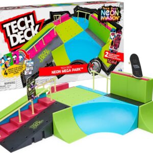 Tech Deck Finger Skate Park Neon | 2 Fingerboards Incl.