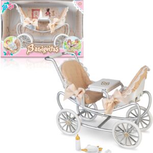 Los Barriguitas - Carrito de Gemelos con 4 Accesorios