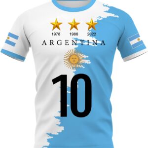 Camiseta Argentina Campeones Mundial 2022 3 Estrellas