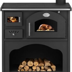 Estufa de leña ZVEZDA Classic GFS 5,9 kW con horno y placa