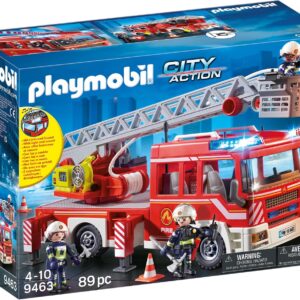 PLAYMOBIL Camión de bomberos con escalera, luces y sonido