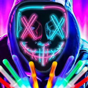 Máscara LED y guantes luminosos para Halloween DWTECH