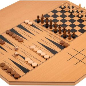 Philos Crokinole 5 en 1: Juego de mesa familiar