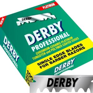 Derby Professional – 100 cuchillas de afeitar de acero inoxidable