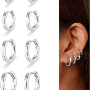 Pendientes de aro en plata hipoalergénica 18K - Nelytiya