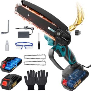 Mini motosierra a batería 550W con 2 baterías 4000mAh