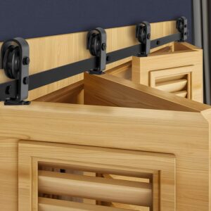Kit rieles granero plegable 4 puertas VEVOR