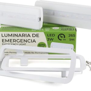 Pack 2 Luces Emergencia LED Alpinaluz 3W Autotest Batería Litio