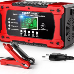 Cargador batería coche 12V 10A inteligente YDBAO con LCD