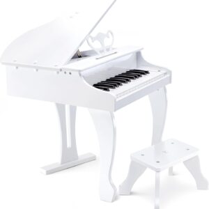 Piano de cola de lujo Hape (blanco) - E0338