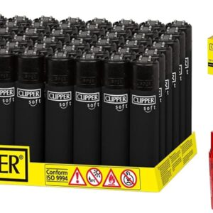 Pack Mecheros Clipper 48 uds + Gas + Piedras Negro